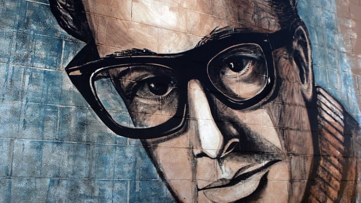 Buddy Holly Mural in Lubbock, Texas // Getty Images