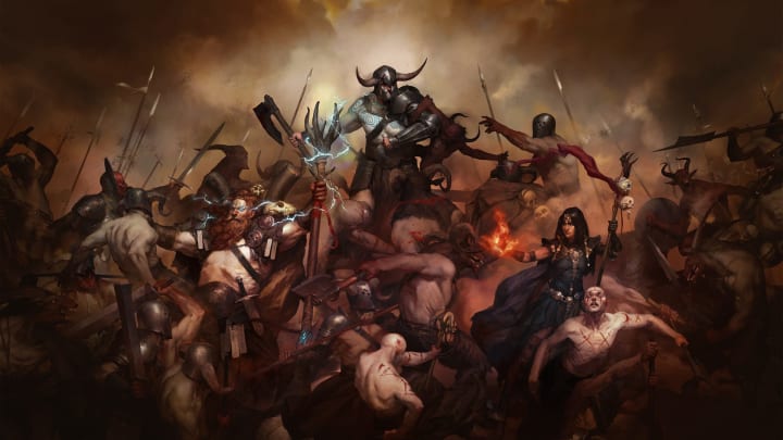 Diablo 4's heroes in battle