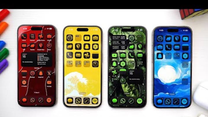 How To: Custom Color Home Screen App Icons for iPhone in iOS 18!