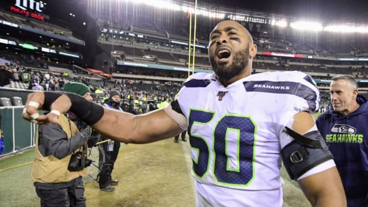 PHILADELPHIA, PENNSYLVANIA - JANUARY 05: K.J. Wright #50 of the Seattle Seahawks. (Photo by Steven Ryan/Getty Images)