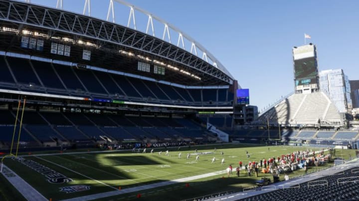 Nov 1, 2020; Seattle, Washington, USA; General view of CenturyLink Field during kickoff for a game between the San Francisco 49ers and Seattle Seahawks. Mandatory Credit: Joe Nicholson-USA TODAY Sports