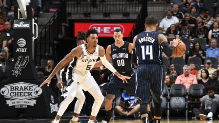 Dejounte Murray #5 of the San Antonio Spurs. (Photos by Logan Riely/NBAE via Getty Images)