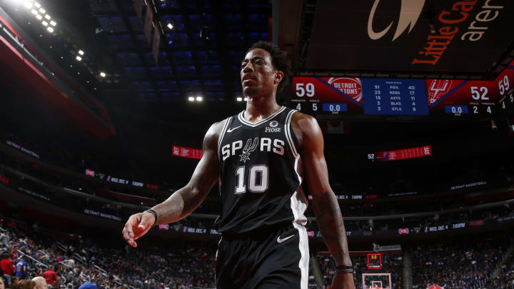 DeMar DeRozan of the San Antonio Spurs. (Photo by Brian Sevald/NBAE via Getty Images)