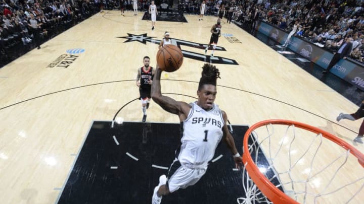 Lonnie Walker IV of the San Antonio Spurs. (Photos by Logan Riely/NBAE via Getty Images)