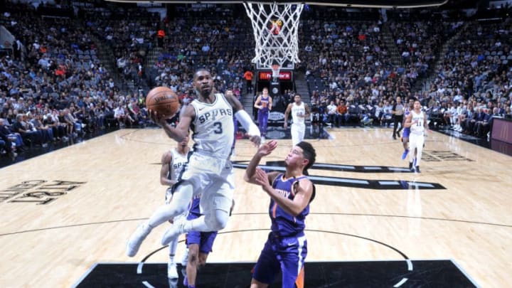 SAN ANTONIO, TX - NOVEMBER 5: Brandon Paul #3 of the San Antonio Spurs shoots the ball during the game against the Phoenix Suns on November 5, 2017 at the AT&T Center in San Antonio, Texas. NOTE TO USER: User expressly acknowledges and agrees that, by downloading and or using this photograph, user is consenting to the terms and conditions of the Getty Images License Agreement. Mandatory Copyright Notice: Copyright 2017 NBAE (Photos by Mark Sobhani/NBAE via Getty Images) SAN ANTONIO, TX - NOVEMBER 5: Brandon Paul #3 of the San Antonio Spurs shoots the ball during the game against the Phoenix Suns on November 5, 2017 at the AT&T Center in San Antonio, Texas. NOTE TO USER: User expressly acknowledges and agrees that, by downloading and or using this photograph, user is consenting to the terms and conditions of the Getty Images License Agreement. Mandatory Copyright Notice: Copyright 2017 NBAE (Photos by Mark Sobhani/NBAE via Getty Images)