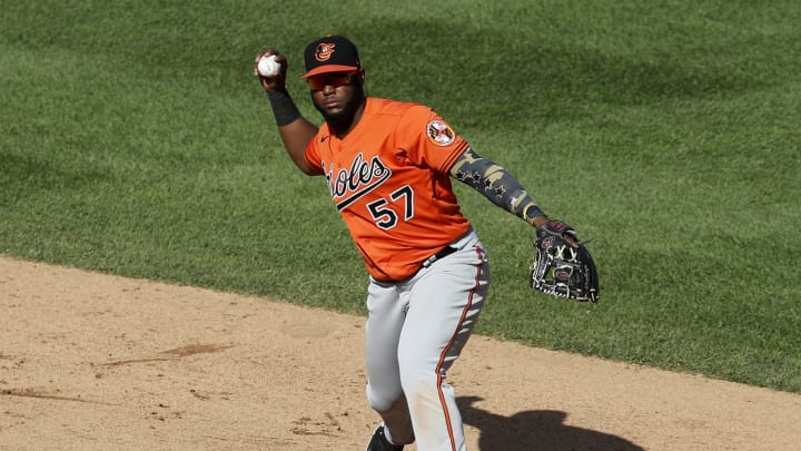 Hanser Alberto #57 of the Baltimore Orioles (Photo by Jim McIsaac/Getty Images)