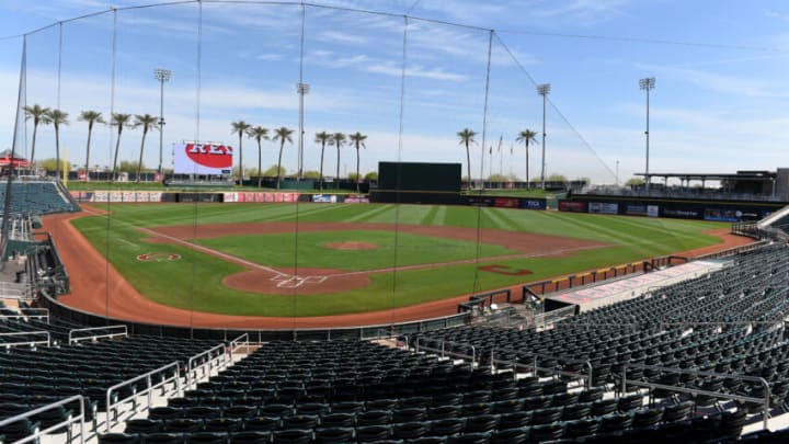 GOODYEAR, ARIZONA - MARCH 29: A general view of Goodyear Ballpark prior to a spring training game between the Cincinnati Reds and the Seattle Mariners on March 29, 2021 in Goodyear, Arizona. (Photo by Norm Hall/Getty Images)