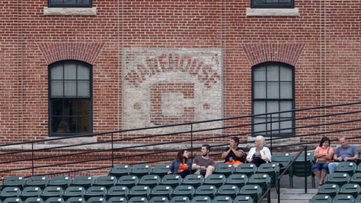 Fans watch the Baltimore Orioles and Minnesota Twins. (Photo by Rob Carr/Getty Images)