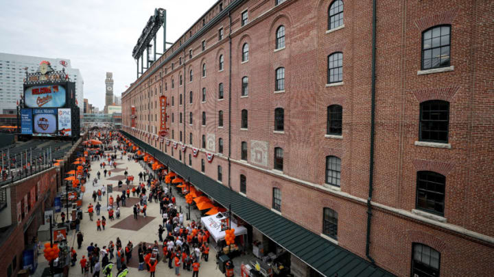 BALTIMORE, MD - APRIL 03: Fans enter the ballpark before the Toronto Blue Jays play the Baltimore Orioles during their Opening Day game at Oriole Park at Camden Yards on April 3, 2017 in Baltimore, Maryland (Photo by Patrick Smith/Getty Images)