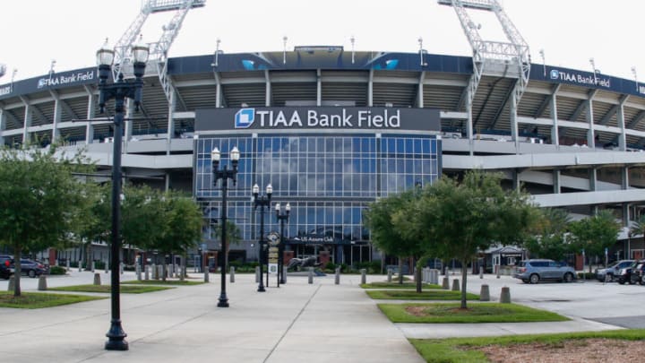 A view of the outside of the stadium at TIAA Bank Field. Mandatory Credit: Reinhold Matay-USA TODAY Sports