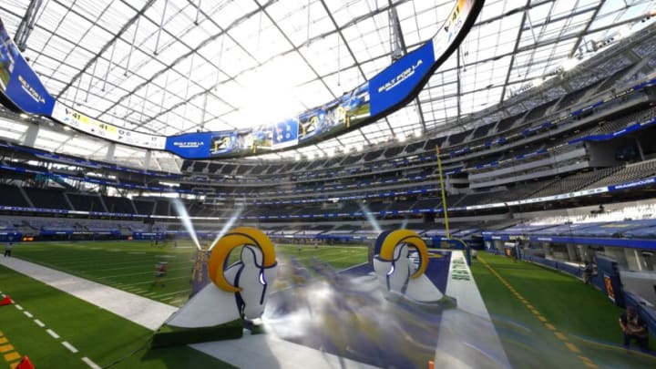 A general view of Los Angeles Rams players entering the field at SoFi Stadium. The 49ers defeated the Rams 23-20. Mandatory Credit: Kirby Lee-USA TODAY Sports