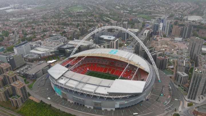 Wembley Stadium will be the venue hosting the 2022 NFL London Game between the Denver Broncos and the Jacksonville Jaguars. Mandatory Credit: Kirby Lee-USA TODAY Sports
