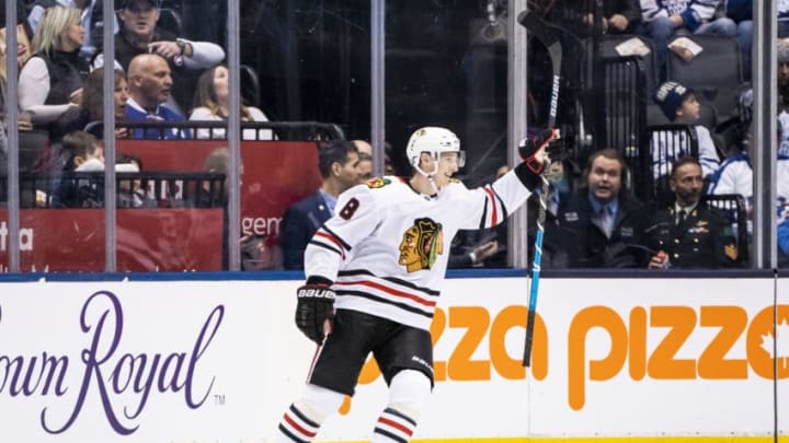 Dominik Kubalik #8, Chicago Blackhawks (Photo by Kevin Sousa/NHLI via Getty Images)