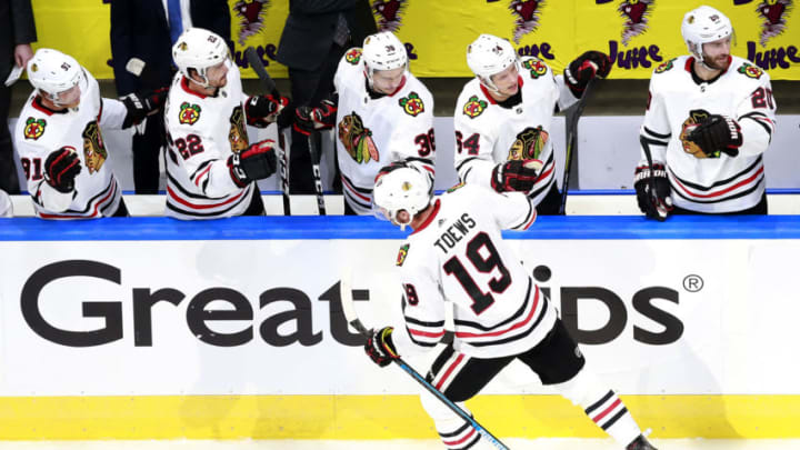 Jonathan Toews #19, Chicago Blackhawks (Photo by Jeff Vinnick/Getty Images)