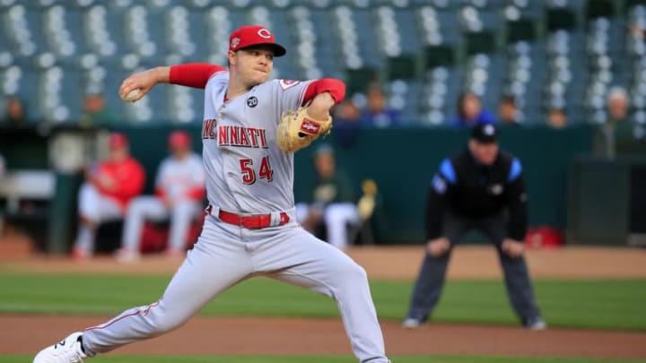 OAKLAND, CALIFORNIA - MAY 08: Sonny Gray #54 of the Cincinnati Reds pitches during the first inning against the Oakland Athletics at Oakland-Alameda County Coliseum on May 08, 2019 in Oakland, California. (Photo by Daniel Shirey/Getty Images)