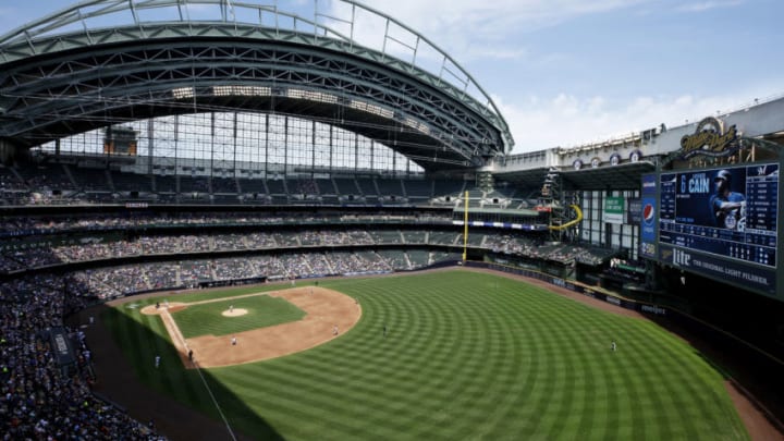 MILWAUKEE, WI - JUNE 06: General view of the ballpark with roof open from the upper level. (Photo by Joe Robbins/Getty Images)
