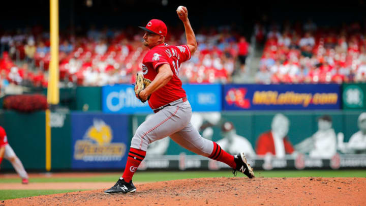 ST LOUIS, MO - AUGUST 31: Joel Kuhnel #66 of the Cincinnati Reds (Photo by Dilip Vishwanat/Getty Images)