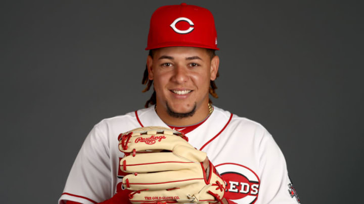 GOODYEAR, ARIZONA - FEBRUARY 19: Luis Castillo #58 poses during Cincinnati Reds (Photo by Jamie Squire/Getty Images)