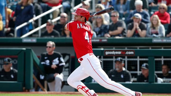 GOODYEAR, ARIZONA - FEBRUARY 23: Shogo Akiyama #4 of the Cincinnati Reds (Photo by Ralph Freso/Getty Images)