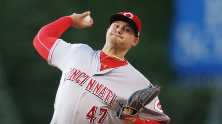 DENVER, CO - MAY 25: Sal Romano #47 of the Cincinnati Reds pitches against the Colorado Rockies in the first inning at Coors Field on May 25, 2018 in Denver, Colorado. (Photo by Joe Mahoney/Getty Images)