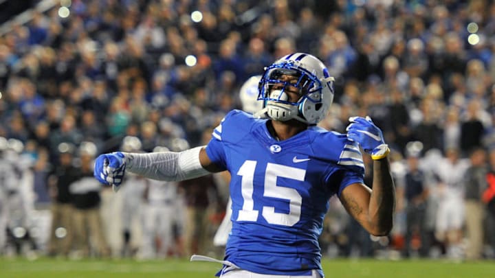 PROVO, UT - OCTOBER 14: Defensive back Michael Davis PROVO, UT - OCTOBER 14: Defensive back Michael Davis