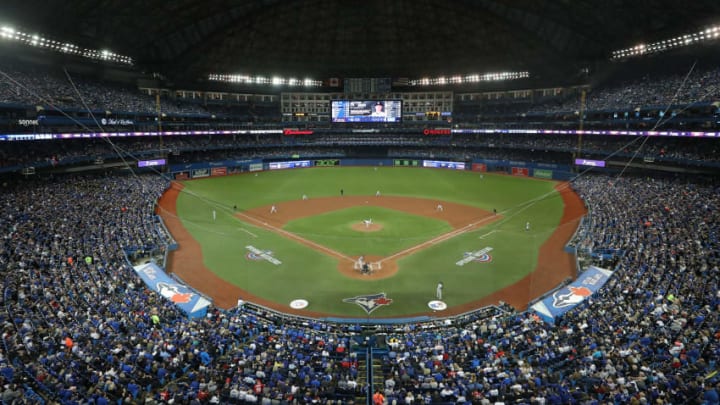 TORONTO, ON - MARCH 29: A general view of the Rogers Centre during the Toronto Blue Jays MLB game against the New York Yankees on Opening Day at Rogers Centre on March 29, 2018 in Toronto, Canada. (Photo by Tom Szczerbowski/Getty Images)