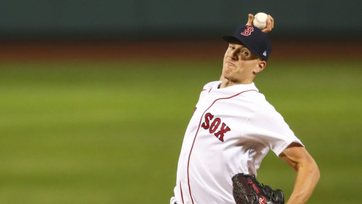 BOSTON, MA - SEPTEMBER 22: Nick Pivetta #37 of the Boston Red Sox makes his Red Sox debut as he pitches in the first inning of a game against the Baltimore Orioles at Fenway Park on September 22, 2020 in Boston, Massachusetts. (Photo by Adam Glanzman/Getty Images)