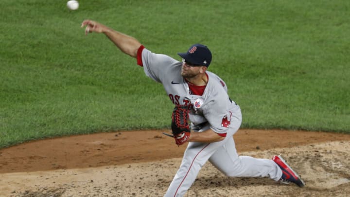 NEW YORK, NEW YORK - AUGUST 16: (NEW YORK DAILIES OUT) Marcus Walden #64 of the Boston Red Sox in action against the New York Yankees at Yankee Stadium on August 16, 2020 in New York City. The Yankees defeated the Red Sox 4-2. (Photo by Jim McIsaac/Getty Images)