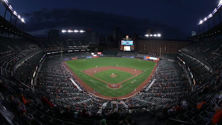 BALTIMORE, MARYLAND - SEPTEMBER 30: A general view during the first inning of the Baltimore Orioles and Boston Red Sox game at Oriole Park at Camden Yards on September 30, 2021 in Baltimore, Maryland. (Photo by Rob Carr/Getty Images)