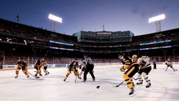 BOSTON, MASSACHUSETTS - JANUARY 02: A general view during the third period between the Boston Bruins and Pittsburgh Penguins in the 2023 Discover NHL Winter Classic at Fenway Park on January 02, 2023 in Boston, Massachusetts. (Photo by Gregory Shamus/Getty Images)