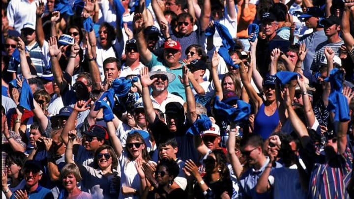 22 Sep 1996: Fans cheer in the crowd during a game between the San Francisco 49ers and the Carolina Panthers at the Ericsson Stadium in Charlotte, North Carolina. The Panthers defeated the 49ers 23-7. Mandatory Credit: Doug Pensinger /Allsport