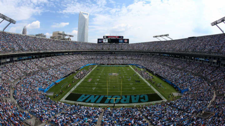 CHARLOTTE, NC - SEPTEMBER 08: A general view of the Seattle Seahawks against the Carolina Panthers during their game at Bank of America Stadium on September 8, 2013 in Charlotte, North Carolina. (Photo by Streeter Lecka/Getty Images)
