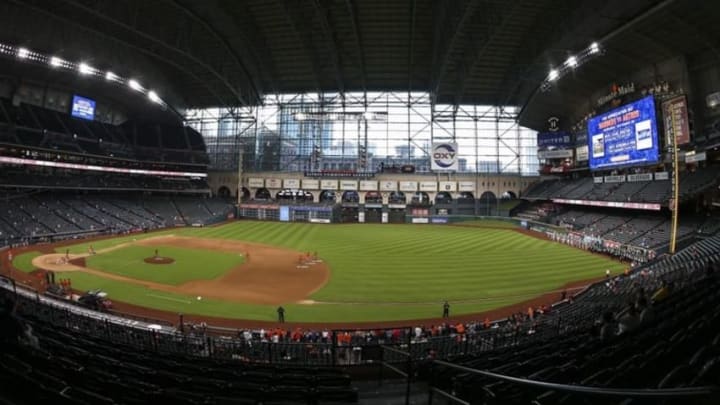 Sep 14, 2016; Houston, TX, USA; General view inside Minute Maid Park before a game between the Houston Astros and the Texas Rangers. Mandatory Credit: Troy Taormina-USA TODAY Sports