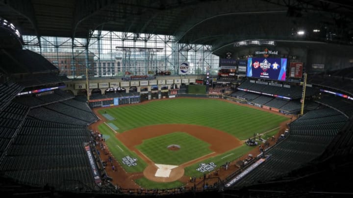 HOUSTON, TX - OCTOBER 30: A general view of the stadium before Game Seven of the 2019 World Series between the Houston Astros and the Washington Nationals at Minute Maid Park on October 30, 2019 in Houston, Texas. (Photo by Tim Warner/Getty Images)