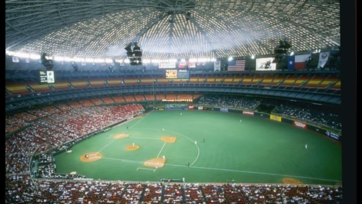 29 Aug 1996: General view of the Houston Astrodome during a game between the Chicago Cubs and the Houston Astros in Houston, Texas. The Cubs won the game 4-3.