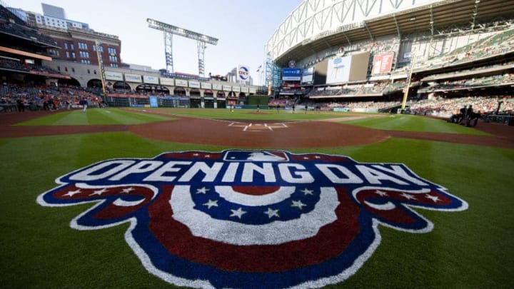 HOUSTON, TX - APRIL 03: A general view on Opening Day on Opening Day at Minute Maid Park on April 3, 2017 in Houston, Texas. (Photo by Bob Levey/Getty Images)