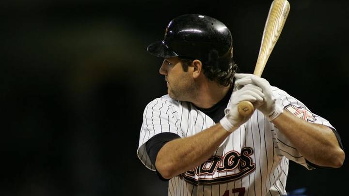 thumbnail image 2 of Lance Berkman Houston Astros 2001 Alternate Black Jersey - Majestic, With 40th Patch 2 of 6