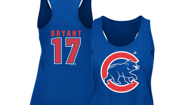 Women's Majestic Kris Bryant Chicago Cubs White Official Cool Base Player  Jersey