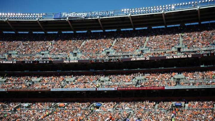 CLEVELAND, OH - SEPTEMBER 21: General view during the second quarter of the game between the Baltimore Ravens and the Cleveland Browns at FirstEnergy Stadium on September 21, 2014 in Cleveland, Ohio. (Photo by Maddie Meyer/Getty Images)