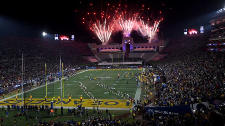 LOS ANGELES, CA - NOVEMBER 25: General view of the Los Angeles Memorial Coliseum before the start of the game between the Los Angeles Rams and the Baltimore Ravens on November 25, 2019 in Los Angeles, California. (Photo by Jayne Kamin-Oncea/Getty Images)