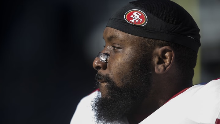 SEATTLE, WA – NOVEMBER 22: Linebacker NaVorro Bowman #53 of the San Francisco 49ers stand on the field before a game against the Seattle Seahawks at CenturyLink Field on November 22, 2015 in Seattle, Washington. The Seahawks won the game 29-13. (Photo by Stephen Brashear/Getty Images)