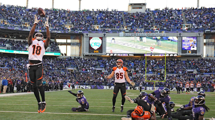 BALTIMORE, MD - NOVEMBER 10: Wide receiver A.J. Green