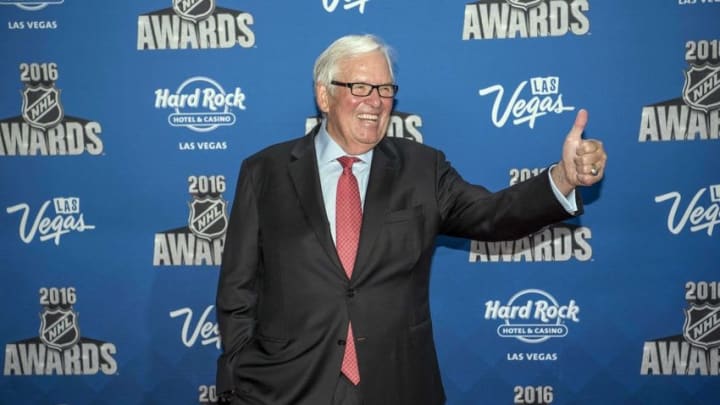 Jun 22, 2016; Las Vegas, NV, USA; Bill Foley walks the red carpet during the 2016 NHL Awards at Hard Rock Hotel and Casino. Mandatory Credit: Joshua Dahl-USA TODAY Sports