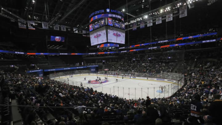 NEW YORK, NEW YORK - NOVEMBER 21: A general view during the game between the New York Islanders and the Pittsburgh Penguins at the Barclays Center on November 21, 2019 in the Brooklyn borough of New York City. (Photo by Bruce Bennett/Getty Images)