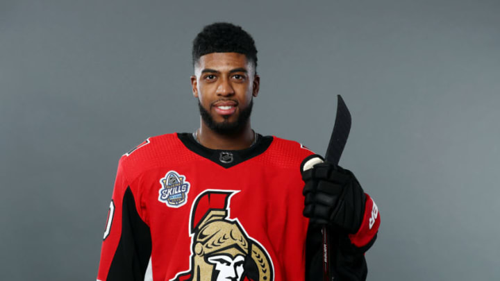 ST LOUIS, MISSOURI - JANUARY 24: Anthony Duclair #10 of the Ottawa Senators poses for a portrait ahead of the 2020 NHL All-Star Game at Enterprise Center on January 24, 2020 in St Louis, Missouri. (Photo by Jamie Squire/Getty Images)