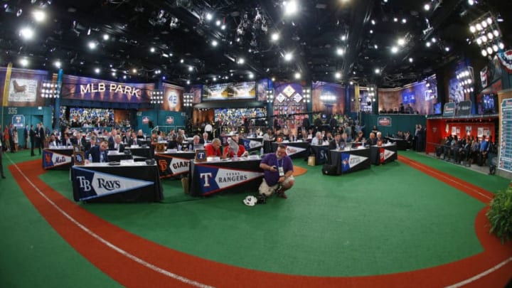 SECAUCUS, NJ - JUNE 5: Representatives from all 30 Major League Baseball teams fill Studio 42 during the MLB First-Year Player Draft at the MLB Network Studio on June 5, 2014 in Secacucus, New Jersey. (Photo by Rich Schultz/Getty Images)