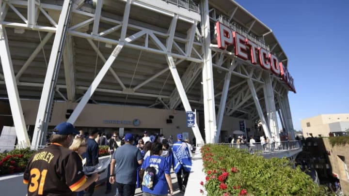 SAN DIEGO, CA - MARCH 30: Fans head for their seats on Opening Night before a baseball game between the Los Angeles Dodgers and the San Diego Padres at Petco Park on March 30, 2014 in San Diego, California. (Photo by Denis Poroy/Getty Images)
