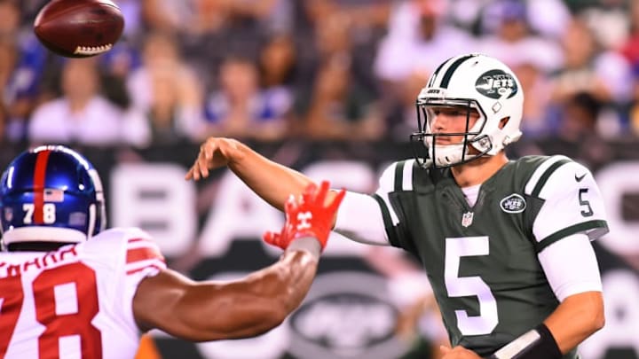 EAST RUTHERFORD, NJ - AUGUST 27: Christian Hackenberg