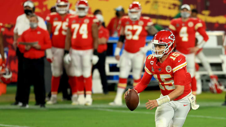 Patrick Mahomes #15 of the Kansas City Chiefs (Photo by Mike Ehrmann/Getty Images)
