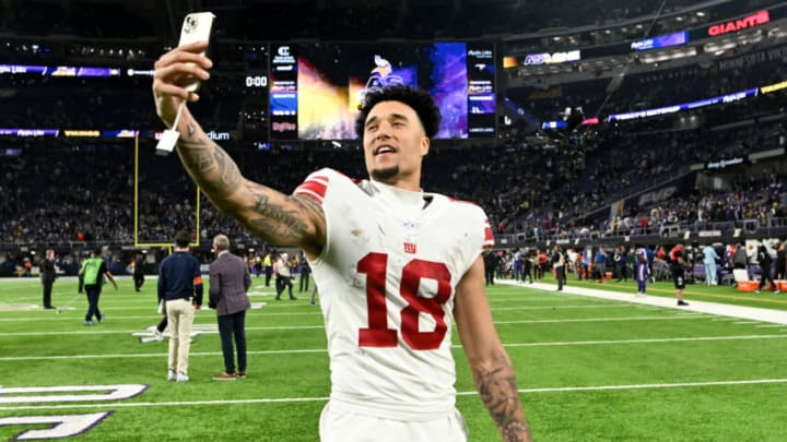 Isaiah Hodgins, NY Giants. (Photo by Stephen Maturen/Getty Images)